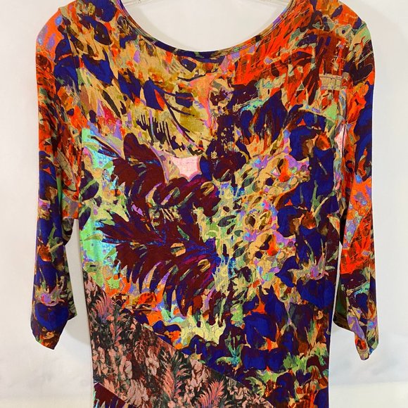 SOLD Soft Surroundings Beautiful Estelle 3/4 Sleeve Graphic Print Maxi Dress - Picture 11 of 12